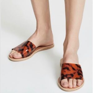 Ancient Greek Sandals: Tortoise Taygete Slide Sz 8/38